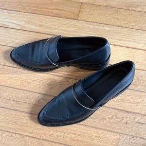 Freda Salvador Black Leather Loafers
